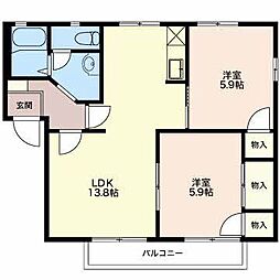 間取図画像 2LDK