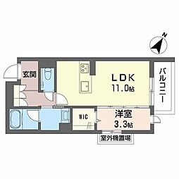 アンビエラ宝が丘 1LDKの間取図画像