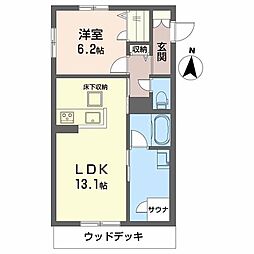 リラフォート 1LDKの間取図画像