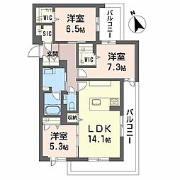 間取図画像 3LDK
