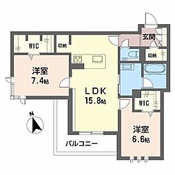 間取図画像 2LDK