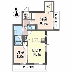 間取図画像 2LDK