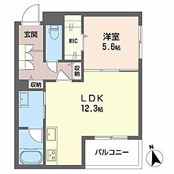 NGE金山プルミエ 1LDKの間取図画像
