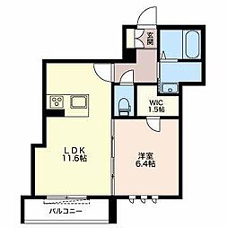 グランツ 1LDKの間取図画像
