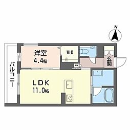 プレシャスレジデンス丸の内 1LDKの間取図画像