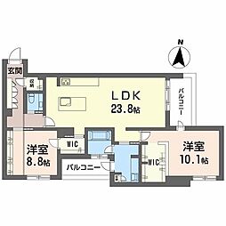 MOAOM 2LDKの間取図画像