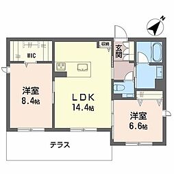 シャーメゾン伊藤 2LDKの間取図画像