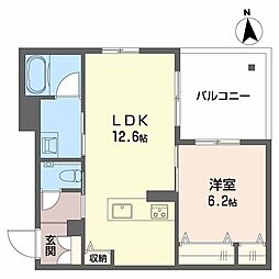 GREEN FOREVER 桜山 1LDKの間取図画像