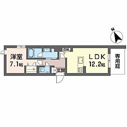 KAWANA TERRACE(カワナ テラス) 1LDKの間取図画像