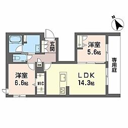 KAWANA TERRACE(カワナ テラス) 2LDKの間取図画像