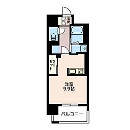 エクセレンス三蔵 ワンルームの間取図画像