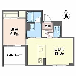 NC STYLE 本山 1LDKの間取図画像