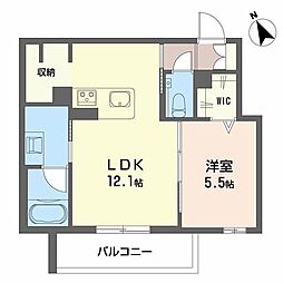 Rio Collina 東山 1LDKの間取図画像