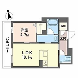 OG nagoya 1LDKの間取図画像