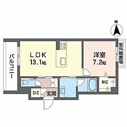 maison de ASCA 1LDKの間取図画像
