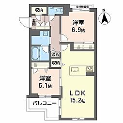maison de ASCA 2LDKの間取図画像