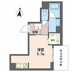 グリシーヌ砂山 ワンルームの間取図画像