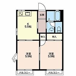 ソフィアS・KA 2Kの間取図画像