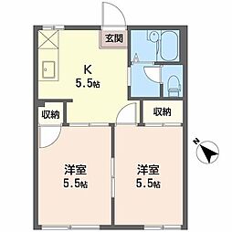 サニータウン七舗C 2Kの間取図画像