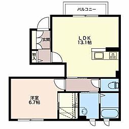 リラフォート 1LDKの間取図画像