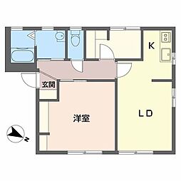 プロスパレス 1LDKの間取図画像