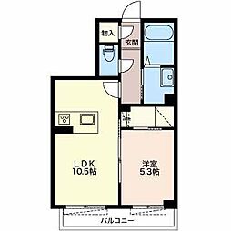 Friends,北丸之内 1LDKの間取図画像
