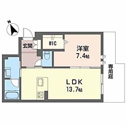南丸之内ShaMaisonHills 1LDKの間取図画像