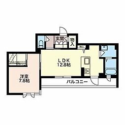 ベレオアクシア 1LDKの間取図画像