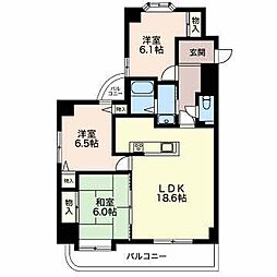 メゾンドール吉栄 3LDKの間取図画像