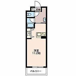ディアコート天正寺 ワンルームの間取図画像