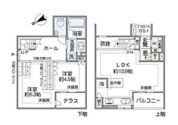 INITIATERRACE代々木上原 2LDKの間取図画像