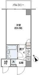 クリオ山手弐番館 1Kの間取図画像