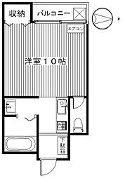 クオリティハイツ ワンルームの間取図画像