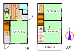 マンション緑 3Kの間取図画像
