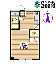 ハイツ大黒屋A 1Kの間取図画像