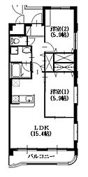 セントフィールド 2LDKの間取図画像