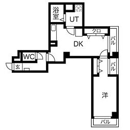 グリーンピア高崎 1DKの間取図画像