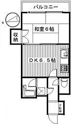 ダイアパレスステーションプラザ前橋2 1DKの間取図画像