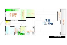 エスカイア大渡 2Kの間取図画像