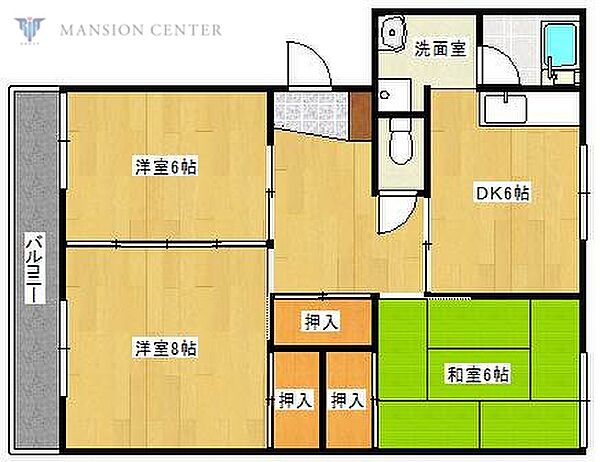 コーポニューセブン ｜新潟県新潟市東区上木戸1丁目(賃貸アパート3DK・1階・62.93㎡)の写真 その2