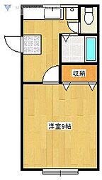 アクセス・2 1Kの間取図画像