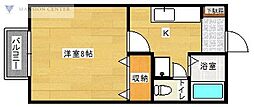 ワイズハウス 1Kの間取図画像