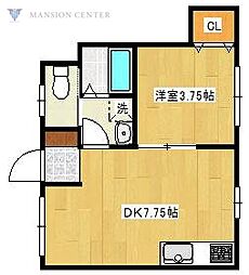 エスポワール 1DKの間取図画像