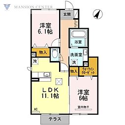 FUJIREST 2LDKの間取図画像