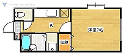 ファーストクラス白新町 1Kの間取図画像