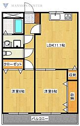 ALF-E 2LDKの間取図画像