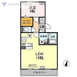 ロイヤルタウン松崎B 1LDKの間取図画像