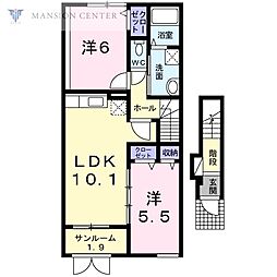 フェリーチェ 2LDKの間取図画像