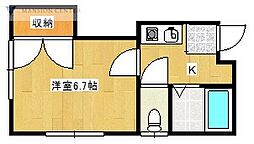 コーポ・ソフィア 1Kの間取図画像