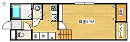 コテージ・オオクラ2 1Kの間取図画像